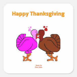 Sticker Carré de la passion de Thanksgiving