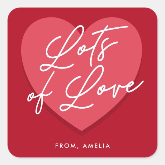 Sticker Carré de la Saint-Valentin (Devant)