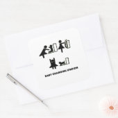 Sticker Carré de la station de changement de bébé (Enveloppe)