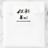 Sticker Carré de la station de changement de bébé (Sac)