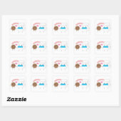 Sticker Carré de lait et de biscuits (feuille de 2 (Feuille)