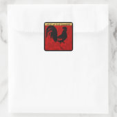 Sticker Carré de l'année du coq 2017 (Sac)