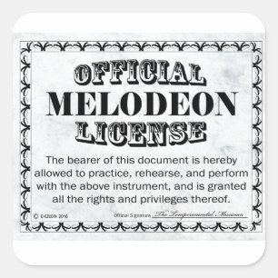 Sticker Carré de licence Melodeon