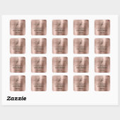Sticker Carré de logo commercial Blush Pink (Feuille)