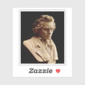 Sticker Carré de Ludwig van Beethoven (Feuille)