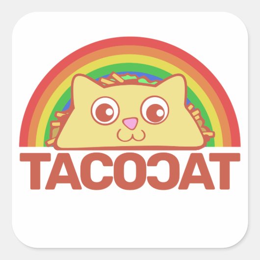 Sticker Carré de luxe TacoCat (Devant)