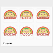Sticker Carré de luxe TacoCat (Feuille)