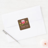 Sticker Carré de Merci de Chouette (Enveloppe)