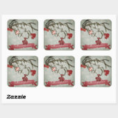 Sticker Carré de Noël (Feuille)