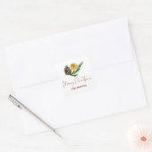 Sticker Carré de Noël (Enveloppe)