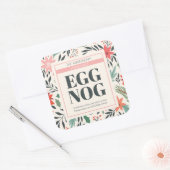 Sticker Carré de Noël Eggnog (Enveloppe)