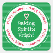 Sticker Carré de Noël Non Pékin Décembre 25 (Devant)