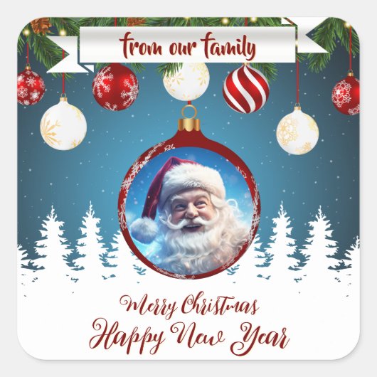 Sticker Carré De notre famille (Devant)