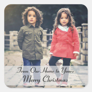 Sticker Carré De Notre Maison À Votre Joyeux Noël Photo