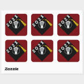 Sticker Carré de nuit de l'équipe de crosse (Feuille)