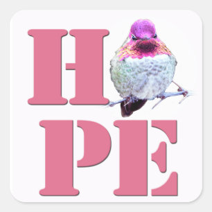 Sticker Carré de photo HOPE Pink Anna