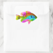 Sticker Carré de poisson coloré (Sac)