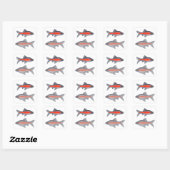 Sticker Carré de poisson exotique (Feuille)