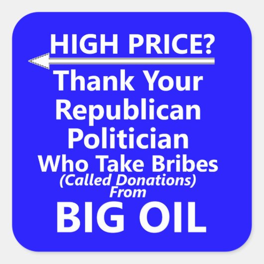 Sticker Carré de pompe à gaz à grande huile (Devant)