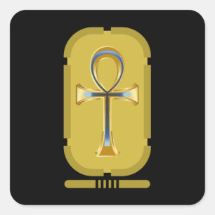 Sticker Carré de symbole Ankh