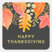 Sticker Carré de Thanksgiving moderne (Devant)