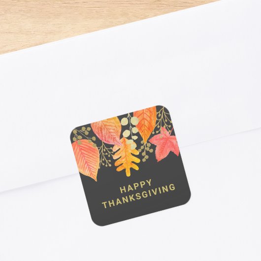 Sticker Carré de Thanksgiving moderne