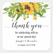 Sticker Carré de tournesol (Devant)