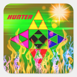 Sticker Carré De triangles la collection de l'enfant en