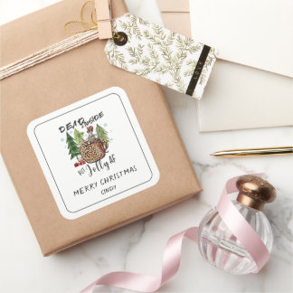 Sticker Carré Dead Inside Jolly AF Christmas Funny Quote