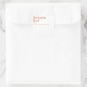 Sticker Carré Débat Girl - Débat (Sac)