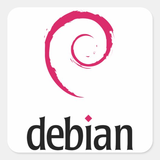 Sticker Carré Debian (Devant)