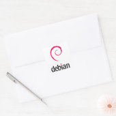 Sticker Carré Debian (Enveloppe)