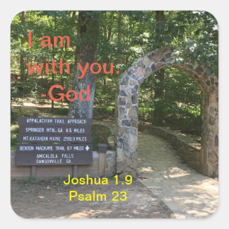 Sticker Carré Début du sentier Appalachian - Où votre randonnée 