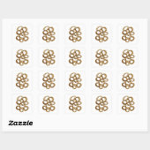 Sticker Carré Décalcomanie abstraite argent pelable Design (Feuille)
