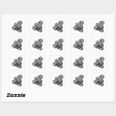 Sticker Carré Décalcomanie argent pelable Art (Feuille)