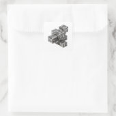 Sticker Carré Décalcomanie argent pelable Art (Sac)