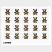 Sticker Carré Décalcomanie de design abstrait argenté (Feuille)