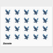 Sticker Carré Décalcomanie décolable WATER EAGLE argentée Design (Feuille)