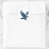 Sticker Carré Décalcomanie décolable WATER EAGLE argentée Design (Sac)