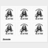 Sticker Carré Déceptions Vous Tous - Jésus Mème Drôle (Feuille)