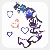 Sticker Carré Déchaîner mon ticker cardiaque (Devant)