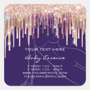 Sticker Carré Décharges Corps en forme de savon Baume Cosmétique