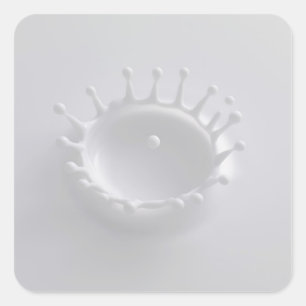 Sticker Carré Déchirure de lait