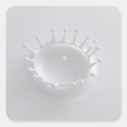 Sticker Carré Déchirure de lait (Devant)