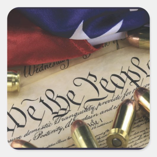 Sticker Carré Déclaration d'indépendance (Devant)