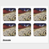 Sticker Carré Déclaration d'indépendance (Feuille)