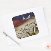 Sticker Carré Déclaration d'indépendance (Enveloppe)