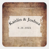 Sticker Carré Déclaration d'indépendance 📜 Historique 1776 (Devant)