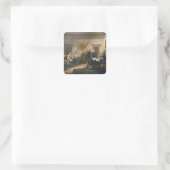 Sticker Carré Déclaration d'indépendance par John Trumbull 1819 (Sac)