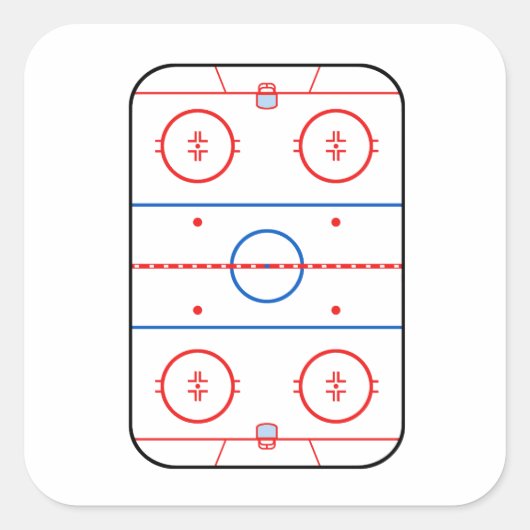 Sticker Carré Décodeur de jeux de hockey (Devant)